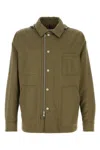 Moncler Army Green Cotton Guerledan Jacket In Green