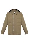Moncler Guerledan Cotton Gabardine Jacket In Green
