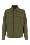 Moncler Raquille Jacket Polyester Blend Collared Design In Green
