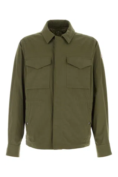MONCLER MONCLER ARMY GREEN POLYESTER BLEND RAQUILLE JACKET