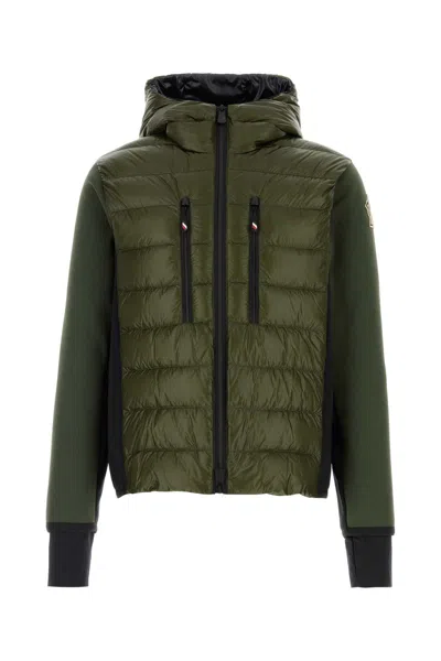 Moncler Padded Zip-up Jacket In Green