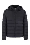Moncler Arneb - Short Down Jacket With Hood In Black