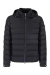 Moncler Arneb - Short Down Jacket With Hood In Black