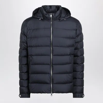 Moncler Arneb Blue Short Down Jacket In Yellow