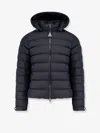 Moncler Men Arneb Down Jacket With Ton-sur-ton Logo Patch In Blue