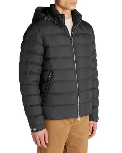 Moncler Arneb Hooded Down Puffer Jacket In All Black