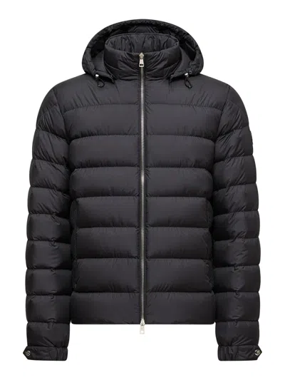 Moncler Arneb Short Down Jacket With Hood In Black