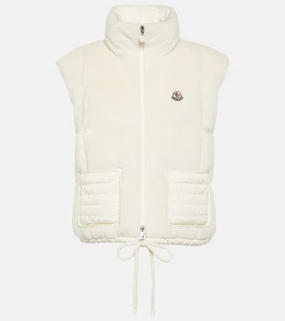 Moncler Fleece Down Arques Gilet In White