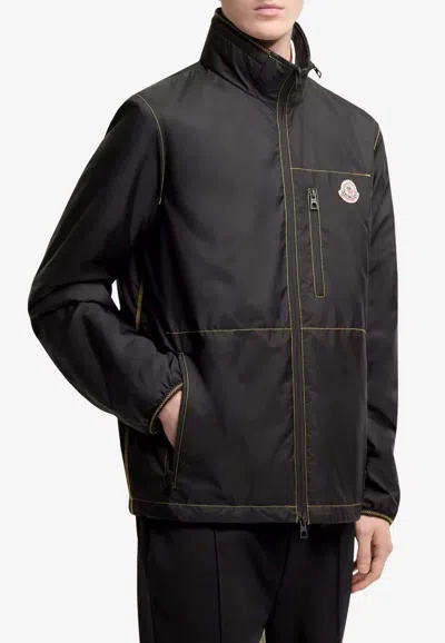 Moncler Arrakis High-neck Windbreaker Jacket In Black