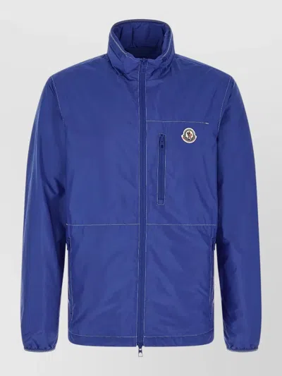 Moncler Arrakis Rainwear Jacket In Bright Blue With Removable Hood