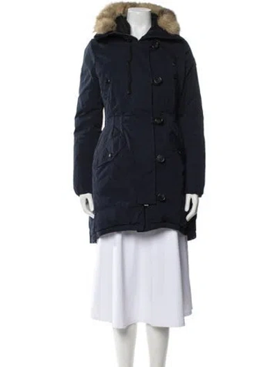 Pre-owned Moncler Arriette Down Coat In Blue