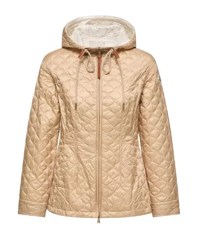 Moncler Arum Hooded Mid-length Down Jacket In Multi