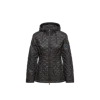 Moncler Arum Hooded Mid-length Down Jacket In Black