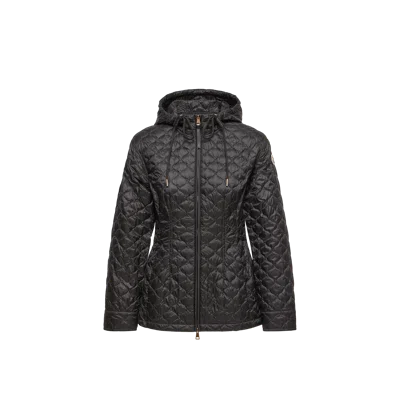 MONCLER MONCLER DOUDOUNE MI-LONGUE À CAPUCHE ARUM, FEMME, NOIR, TAILLE: 0