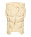 Moncler Asymmetrical Down Cape In Yellow