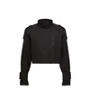 Moncler Asymmetrical Zip Jacket In Black