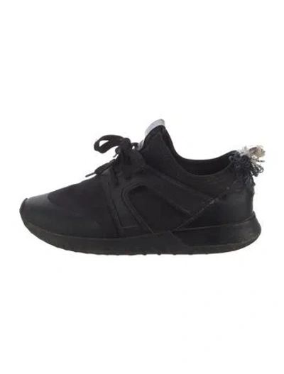 Pre-owned Moncler Athletic Sneakers In Black