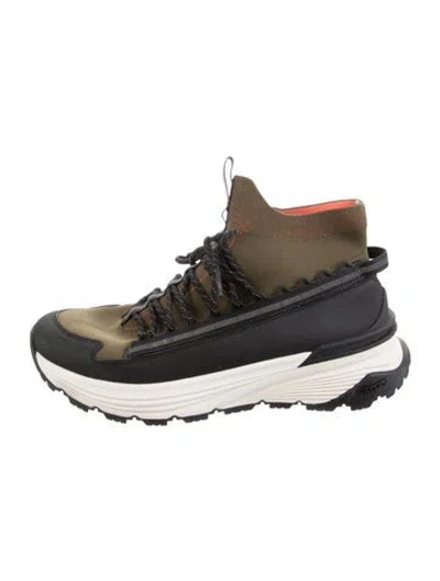 Pre-owned Moncler Athletic Sneakers In Green
