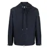 Moncler Atria Hooded Windbreaker Jacket In Blue