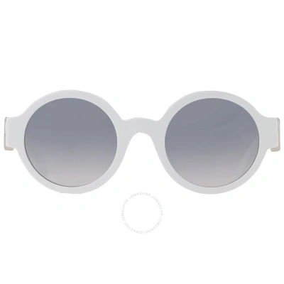Moncler Atriom Silver Round Ladies Sunglasses Ml0243 21c 51 In Silver / White
