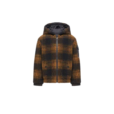 Moncler Kids' Aubrac Reversible Hooded Jacket, Boys, Blue, Size: 8y In Multi