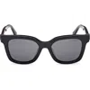 Moncler Audree 50mm Square Sunglasses In Black / Smoke