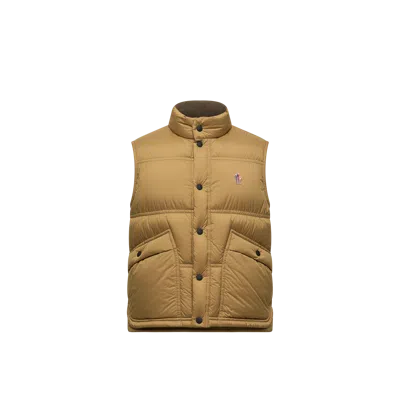 Moncler Evans Padded Vest In Brown