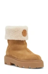 Moncler Aurea Shearling-lined Suede Ankle Boots In Multi