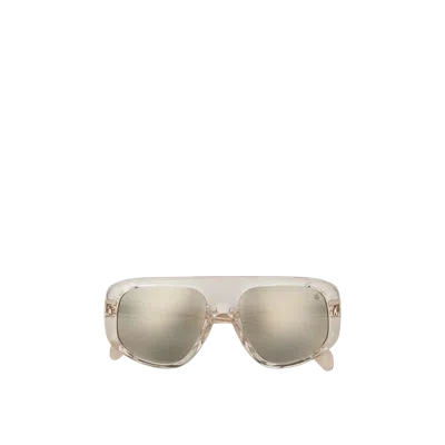 Moncler Auron Pilot Sunglasses, Unisex, Gray, Size: 57 In Brown