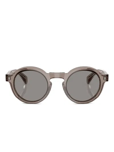 Moncler Aurone Round-frame Sunglasses In Grau