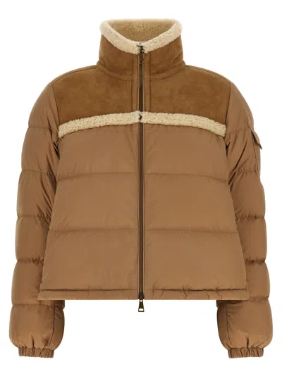 Moncler Aurore Down Jacket In Camel