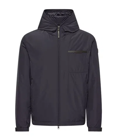 Moncler Austerin Hooded Short Down Jacket In Black