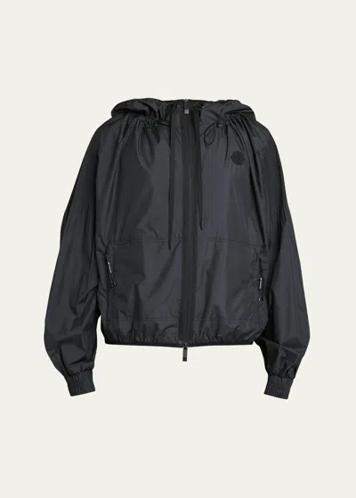 MONCLER AUXONNE MATTE HOODED WINDBREAKER JACKET