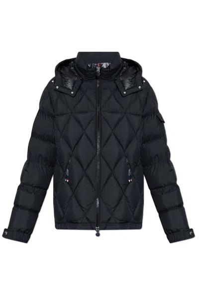 Moncler Averole Hooded Short Down Jacket In Black