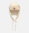 Moncler Aviator Logo Hat In Neutral