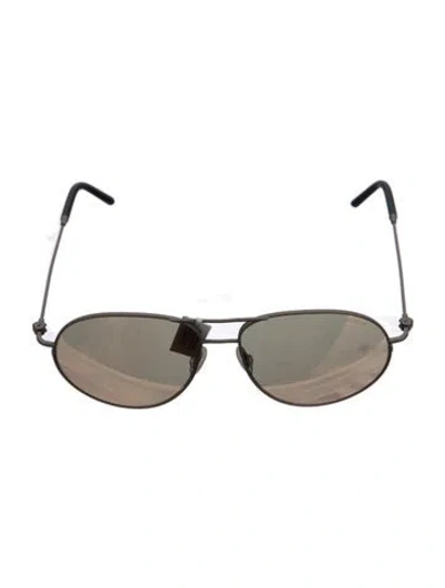 Pre-owned Moncler Aviator Mirrored Sunglasses In Brown