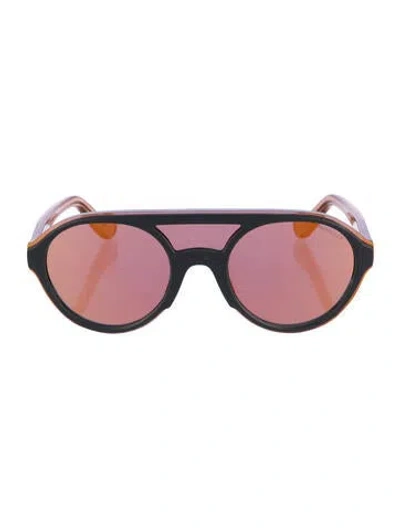 Pre-owned Moncler Aviator Mirrored Sunglasses In Multi
