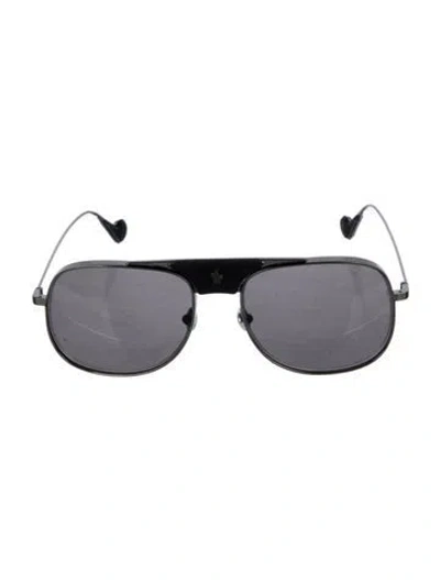 Pre-owned Moncler Aviator Tinted Sunglasses In Black