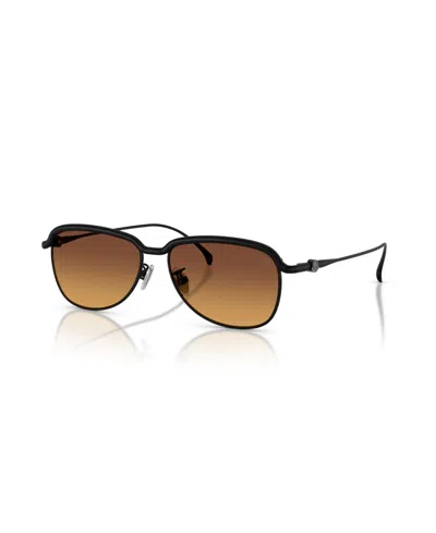 Moncler Aviator Titanium-frame Gradient Unisex Sunglasses Me4021td In Black