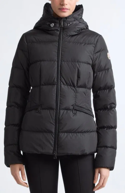 Moncler Avoce Hooded Down Jacket In Black