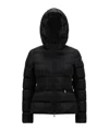 Moncler Avoce Hooded Short Down Jacket In Black