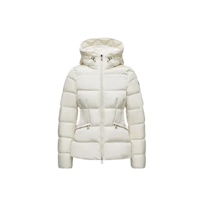 Moncler Avoce Hooded Short Down Jacket, Women, White, Size: 2