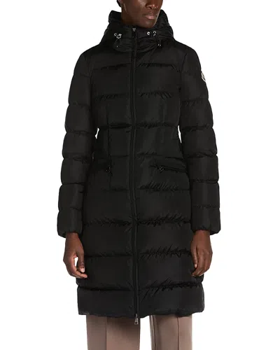 Moncler Avocette Down Long Puffer Coat In Black