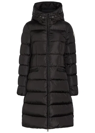 Moncler Avocette Hooded Padded Nylon Coat In Black