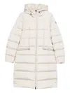 Moncler Avocette Long Coat In Neutral