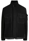 Moncler Avoine Panelled Wool And Shell Jacket In Black