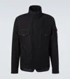 Moncler Avoine Panelled Wool And Shell Jacket In Black
