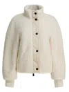 Moncler Short Puffer Jacket Ayles With High Collar In Black