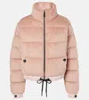 Moncler Ayse Polartec Velvet Fleece Bomber Jacket In Pink