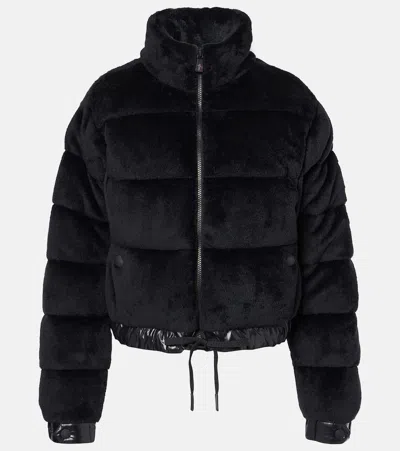 Moncler Ayse Fleece Down Jacket In 999 Black